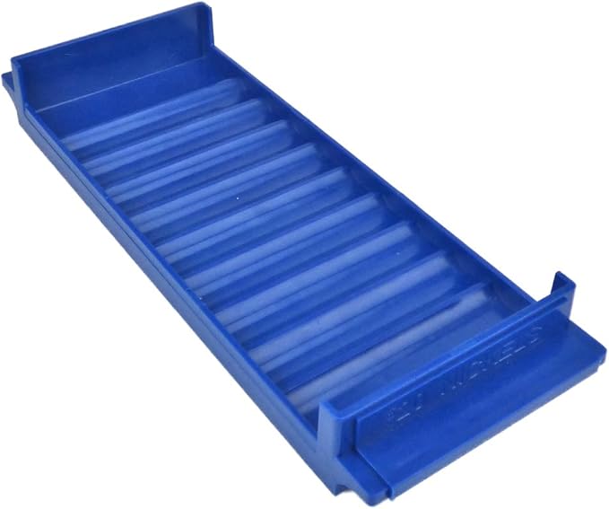 Rolled Coin Plastic Storage Tray, Nickels, Blue (2 Trays)