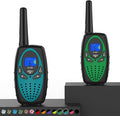 Walkie Talkies Long Range, M880 FRS Two Way Radio for Adults with Mic LCD Screen/Resistance Wakie-Talkies with Noise Cancelling for Men Women Outdoor Adventures Cruise Ship (Blue and Green)