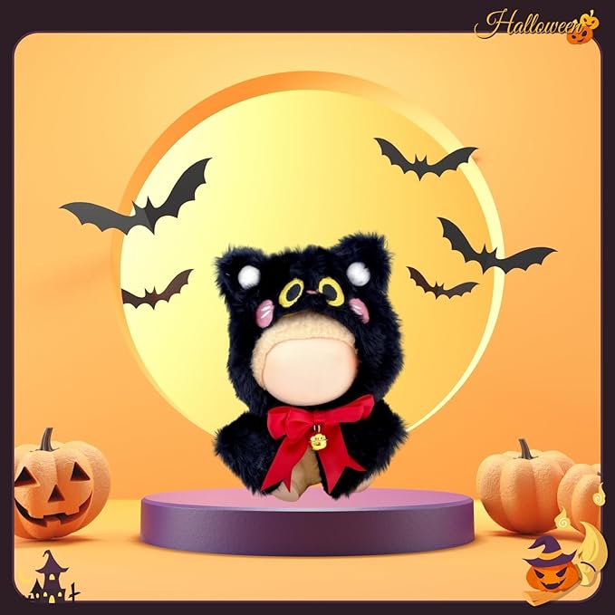 17cm Doll Clothes Set, Halloween Themed Costume, Black Cloak Outfit for 6.7inch Dolls Suit, Cute Fashion Dress Up Clothes Accessories for 1st/2nd/3rd Gen Doll