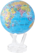 MOVA Globe – Blue Political Map 6” | Rotating World Globe Powered by Light | Educational Home Decor, No Batteries or Wires Needed