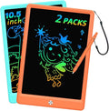 LCD Writing Tablet Doodle Board, Colorful Drawing Pad, Electronic Drawing Tablet, Drawing Pads,Travel Gifts for Kids Ages 3 4 5 6 7 8 Year Old Girls Boys (10.5 inch, Blue&Orange)