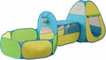 3 in 1 Kids Play Tent with Tunnel & Ball Pit,Pop Up Indoor/Outdoor Playhouse for Boys and Girls,Crawling Tunnel Toy with Fun Toss It Game Zone,Easy Setup Foldable Carry Bag (Balls Not Included)