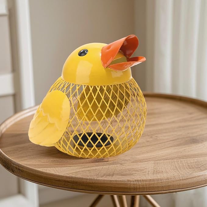 5 inches Coin Jar Duck Piggy Bank, Saving Box Metal Money Organizer,Kid's Coin Bank Hand Made,Anti-Rust Coin Piggy Bank for Kids and Adults,Money Container for Girl and Boy