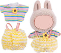 17cm Doll Clothes Set, Premium Jeans & Knitted Sweater Outfit for 17cm 15cm Dolls, Cute Dress Up Fashion, No Doll Included (Colorful, 17cm/15cm)