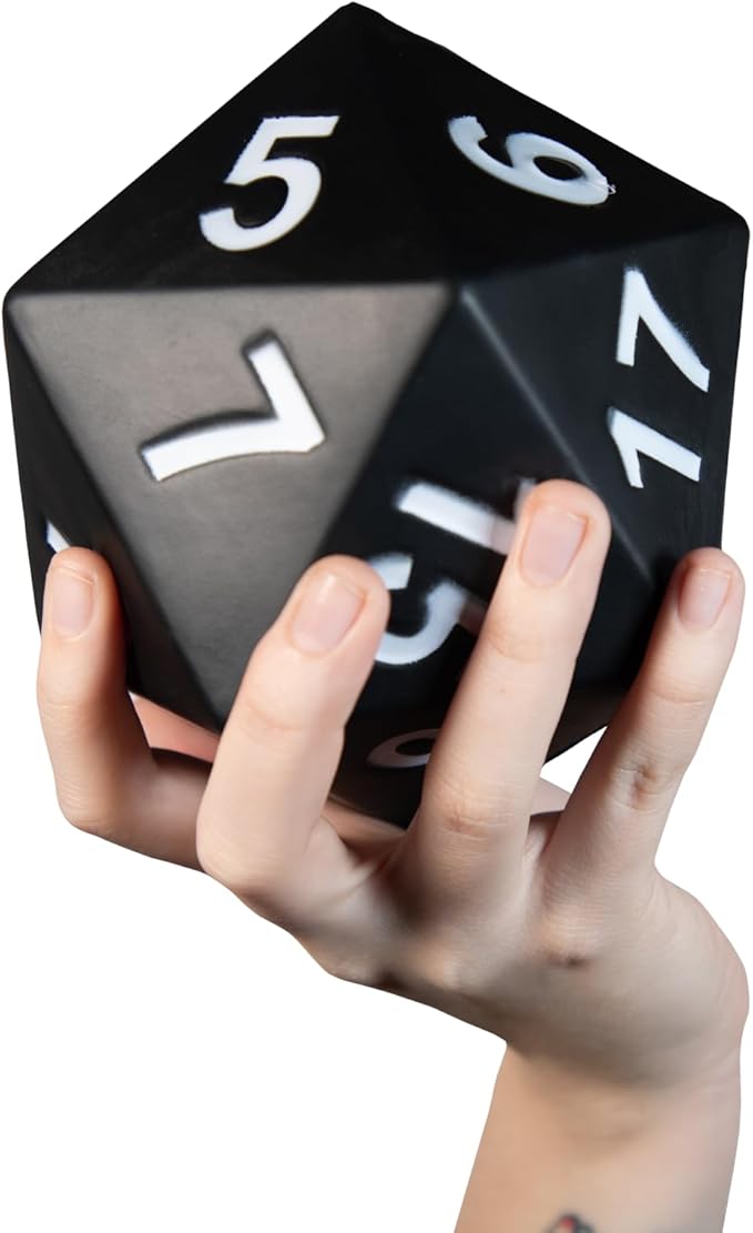 KESS Giant D20 Foam Dice: Oversized 20-Sided Dice for RPG and Collectors - 6 Vibrant Colors, Perfect for Outdoor Fun in Backyard, Pool, Beach. Ages 6+ (Blue)