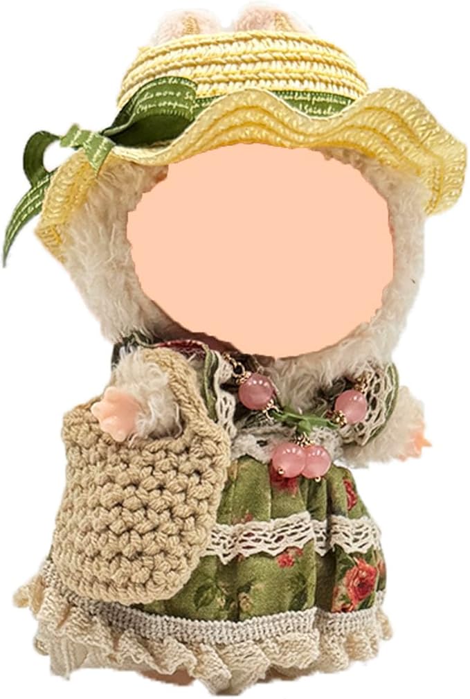 Doll Clothes Set & Outfit for Blind Box Dolls of 5.91-6.7inch (15-17cm) with Accessories Luxury Chic Stylish Adorable Cute Unique Style of Dolls Clothes for Dress up 4 Pieces (No Doll) (L)