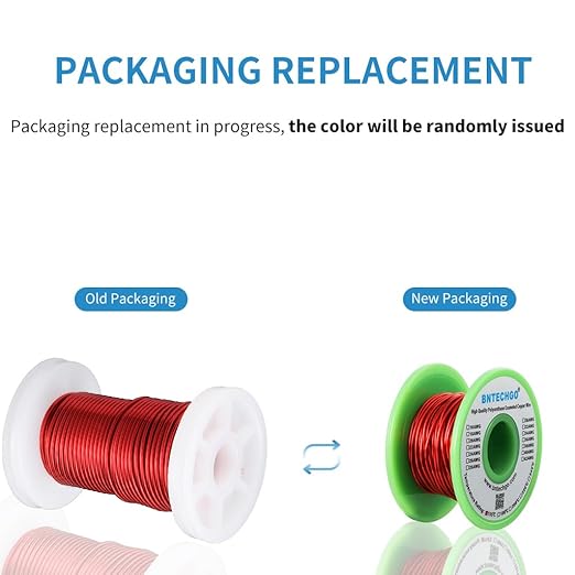 BNTECHGO 36 AWG Magnet Wire - Enameled Copper Wire - Enameled Magnet Winding Wire - 2 oz - 0.0049" Diameter 1 Spool Coil Red Temperature Rating 155℃ Widely Used for Transformers Inductors