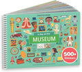 CUPKIN Sticker Book for Kids 2-4, 500+ Kids Stickers, A Day at The Museum 12 Coloring Pages 12 Side by Side Scenes, Fun Toddler Travel Activity Coloring and Sticker Books for Ages 4-8 + 8-10