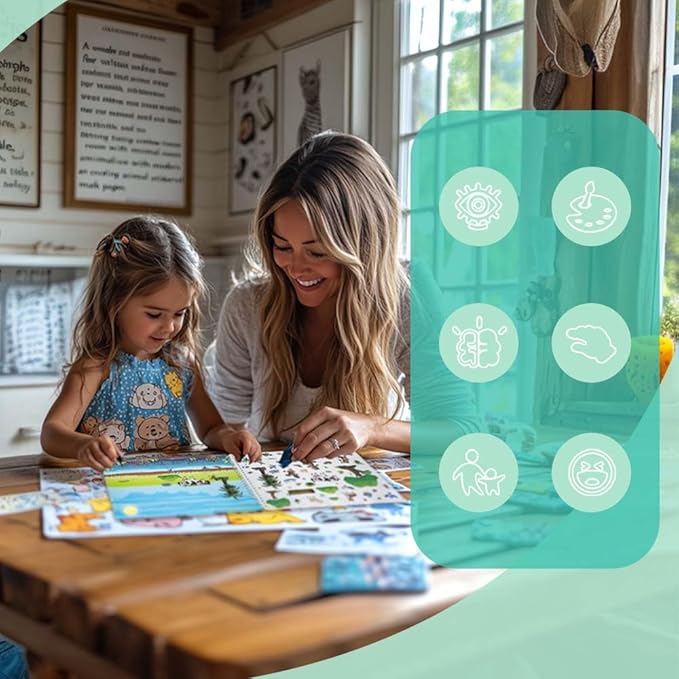Sticker Books for Kids Animals Stickers for Kids, Toddler Stickers Aesthetic, 700+Animal Habitats Sticker Preschool Learning Activities for Kids Ages 3-5, Coloring for Kids Ages 2-4 (Animal Habitat)