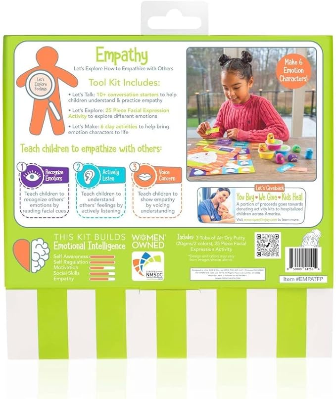 Open The Joy Empathy Builder Toolkit - Unleashing Compassion and Connection with Kids to Build Emotional Intelligence - Ages 4+