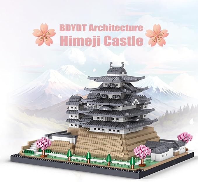 Architecture Himeji Castle Micro Building Blocks Set （3037PCS） Build and Display This Famous Japanese Buildings Model- Fun Gift for Kid and Adult