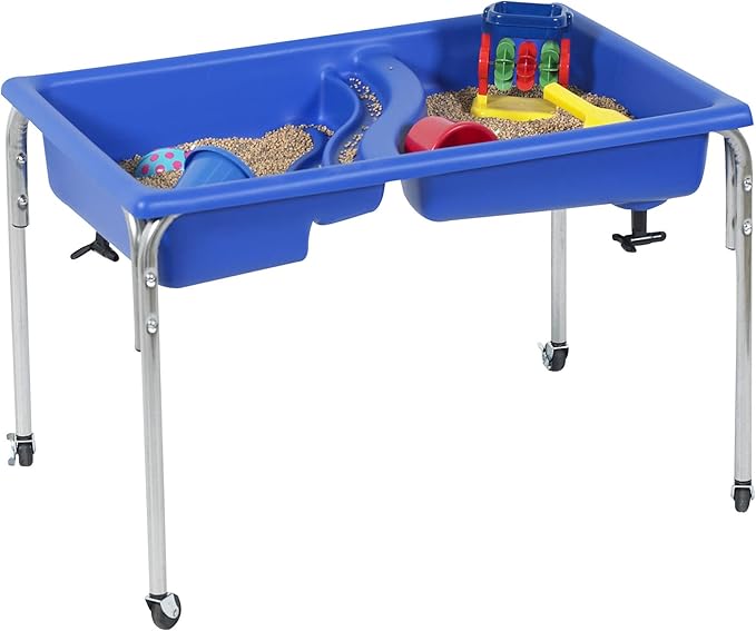 Children's Factory, 1138-18, Neptune Sensory Table & Lid, 18”H, Blue, Kids Classroom, Preschool, Playroom or Kindergarten Autism Learning Activities