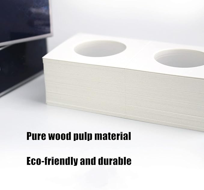 MUDOR 200 Pack Upgraded Premium Coin Flips for Quarter, Cardboard Coin Holder, Mylar Coin Flips 2x2, Paper Coin Holders