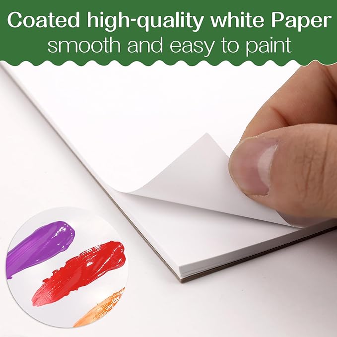 AROIC 36 Sheets Finger Paint Paper 11 x 14 inches, Paint Pad for Kid, Fingerpaint Paper For Toddlers And Kids, Toddlers Art Supplies, Art Painting Pad Set for Finger Painting, Drawing