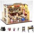 DIY Dollhouse Miniature Kit with Dust Cover and Music,DIY Miniature Wooden Dollhouse Kit,1:24 Scale Mini House Building Kit for Adults Teens Birthday Gifts