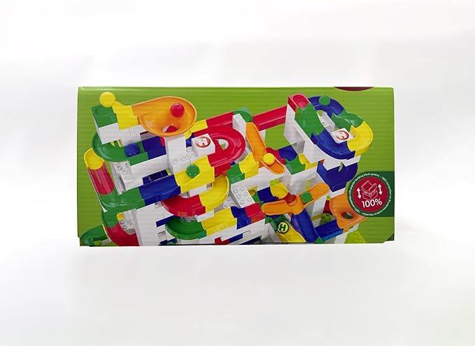 Hubelino Mega Building Box - Deluxe 585 Piece Marble Run Playset (Made in Germany)