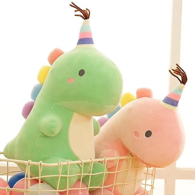 Stuffed Animal Plush Toys, Cute Dinosaur Toy, Soft Dino Plushies for Kids Plush Doll Gifts for Boys Girls (Pink, 19.7 Inch)