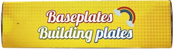 Classic Building Plate, 60pcs Random Mixed Colour with 6 Size Building Plate Base Plate, Compatible with Lego Parts and Pieces, Building Bricks, for Most Brands