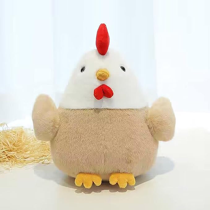 Chicken Stuffed Animal Chicken Plush Doll Toy 8 inch for Girls Christmas (Chicken)