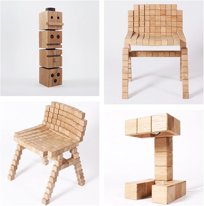Wooden Blocks for Crafts, Unfinished Wood Cubes, 1.5 Inch Natural Wood Blocks, Pack of 15 Wood Square Blocks, Wooden Cubes for Arts and Crafts and DIY Projects