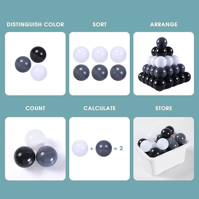 Ball Pit Balls Plastic Balls for Ball Pit Phathalate Free BPA Free Plastic Balls 100pcs 2.2" Set for Toddlers for Play Tent Tunnel