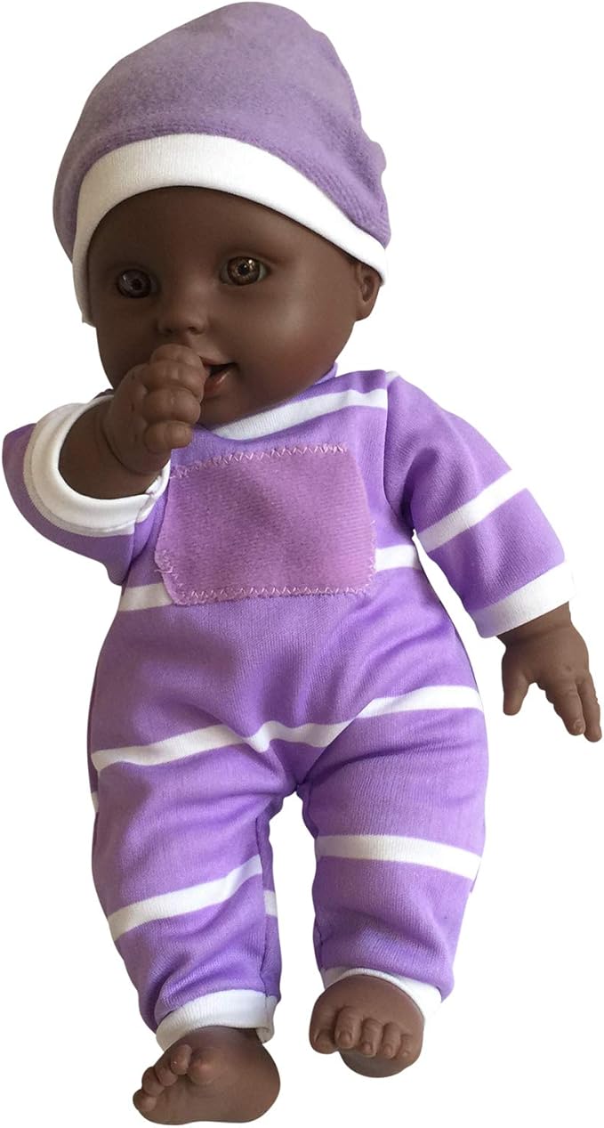 The New York Doll Collection 11 inch Soft Body Baby Doll in Gift Box - 11" Doll Toy for Kids, Boys, Girls and Toddlers - Baby Doll Pacifier Accessory Included (African American)