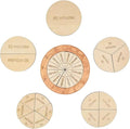 Wooden Time Fraction Learning Clock, Cognitive Education Puzzle Toys for Children Learning to Tell Time Set Up for an Hour (Wood)