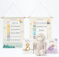 Slumberkins Visual Schedule for Siblings Bundle - Includes 2 Visual Schedules, Sloth Kin, Sloth's Daily Plan & Sloth Starts to Slumber Board Books - Practing Routines & Healthy Boundaries for Kids