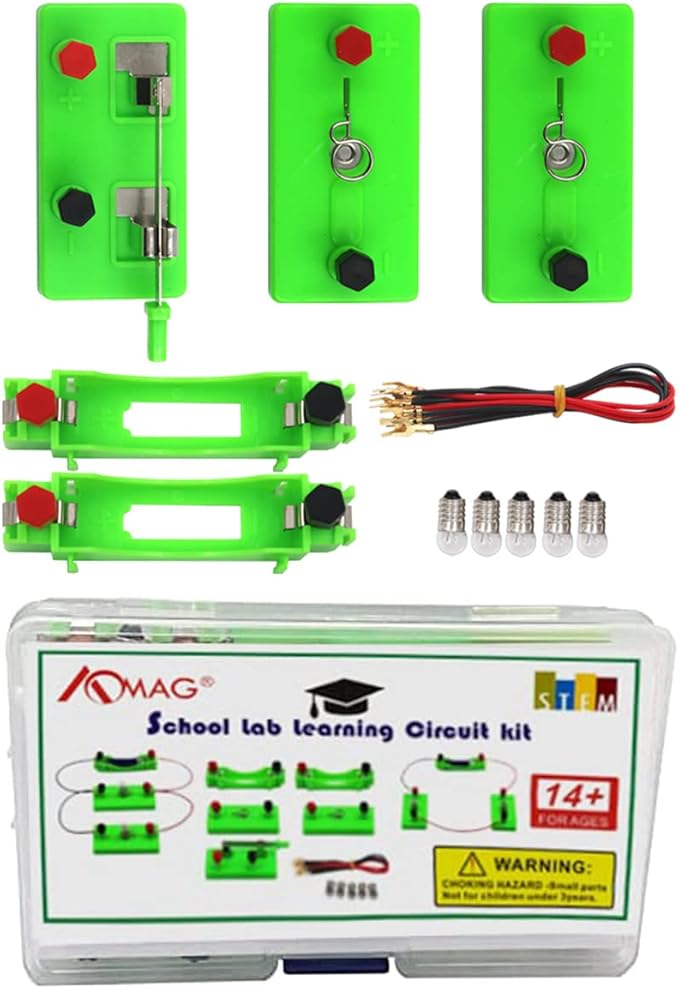 Science Buddies Basics STEM Electrical Circuit Kit Kids for Middle School Simple Classroom Electricity Circuit Kit for Kids Age 8-12 Basic