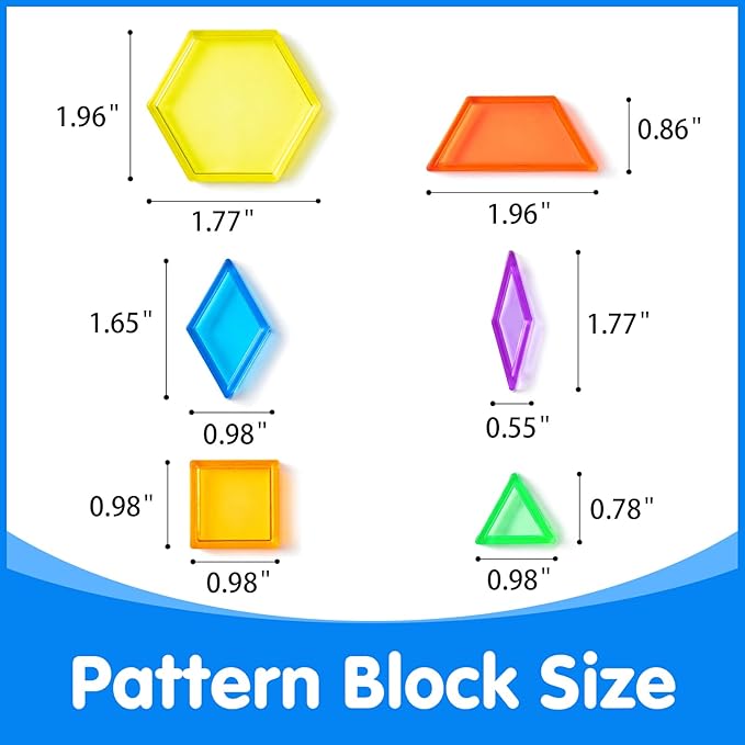 140 Pcs Translucent Pattern Blocks,Geometric Shapes,Translucent Toys,Light Table Accessories and Manipulatives,Includes 46 Activity Cards