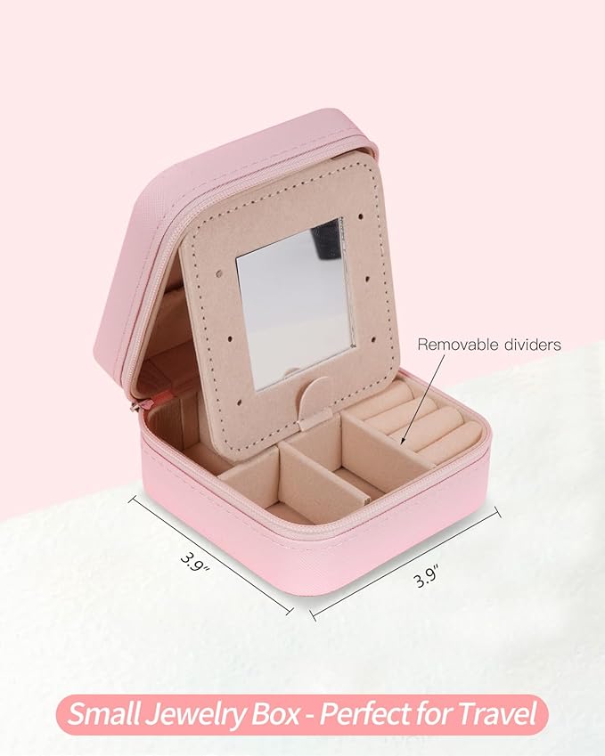 Personalized Anniversary Wife's Birthday Gifts,Mothers Day Gifts for Women Wife,Wife Gifts from Husband,Cool Birthday Gifts for Wife,Jewelry Case Cute Jewelry Box for Women | Pink,R