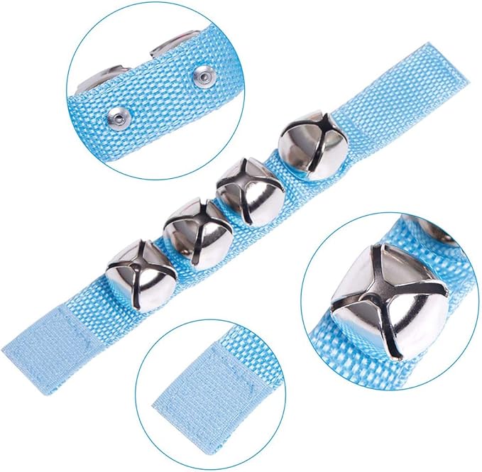 POPLAY Jingle Bells,12 PCS Kids Musical Instruments Ankle Bells for Party Favors Goodie Bags Stuffers
