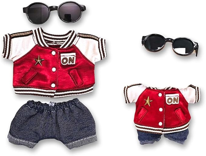 17cm Doll Clothes Set & Outfit Set for 17cm Dolls - Premium Fashion Dresses with Accessories, Luxury Chic Doll Clothing & Style Bundle,Just Clothes (Style A8)