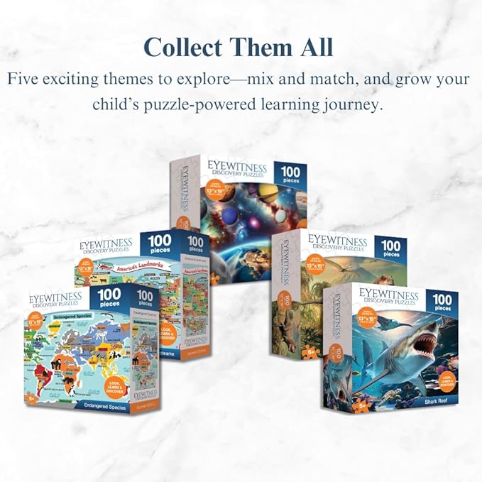 Eyewitness Discovery Puzzle Shark Reef, 100 Piece Jigsaw for Kids, Educational Learning Toy for Boys & Girls, Children Ages 5+