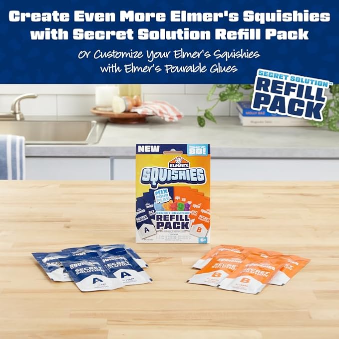 Elmer's Squishies Kids Activity Kit | Create Mystery Characters | Ages 6 and Up | For Stress Relief | 24 Pieces, Pack of 4
