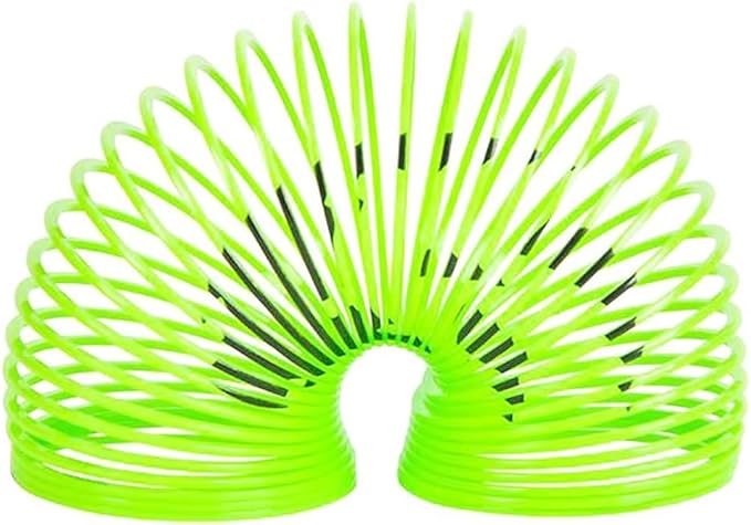 The Dreidel Company Halloween Coil Spring, Pumpkin Jack-O-Lantern Circle Shaped Coils, Neon Colors Magic Spring Toy, Party Favor for Kids, 1.4" Inches (35mm) (48-Pack)