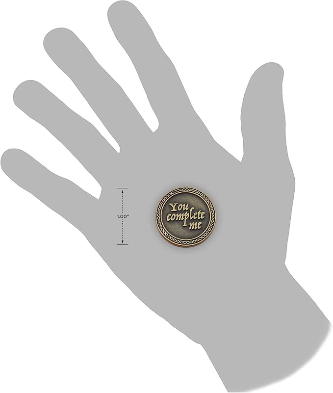 Bulk Set of 10 Romantic Love Expression Coins, You Complete Me, I am Better Because of You, Anniversary Pocket Tokens for Date Night, Love Gift for Men & Women, from Him or Her
