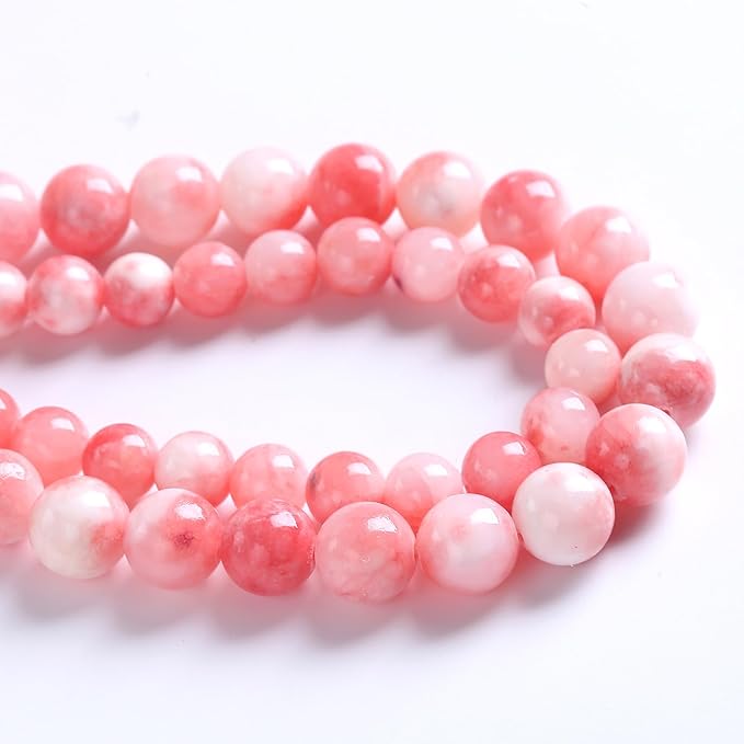 4MM 86PCS Pink Persian Jade Spacer Loose Beads for Jewelry Making DIY Bracelet Necklace