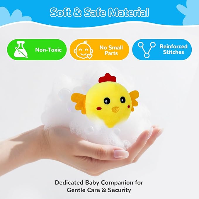 Baby Toys 6-12 Months, Little People Farm with Crinkle, Rattle & Squeaker – Little People Barn with Stuffed Farm Animals for Newborn Infants, Montessori Learning Toys for Babies