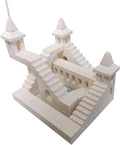 AIYIMUSIDEEN White Moebius Castle Building Block，Architecture Building Blocks Suitable for Adults