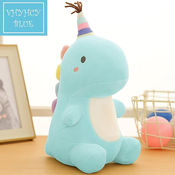 Stuffed Animal Plush Toys, Cute Dinosaur Toy, Soft Dino Plushies for Kids Plush Doll Gifts for Boys Girls (Blue, 19.7 Inch)