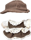 Clothes for 17cm Doll(Clothes Only) – 2-Piece Set Lace-Trimmed Long Dress and Casual Hat for a Unique Dressed-Up Look – Fashion Handmade Outfit Accessories for Doll