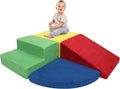 TOLEAD Large Baby Climbing Blocks 4pcs Climbing Toys for Toddlers - Ultra High Density Soft Foam Play Gym Equipment Easy Wash for Indoor Nursery
