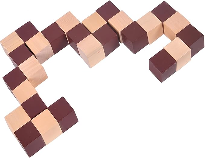 MAGIKON Brain Teaser Cube Puzzle Toy (Square Snake Cube)