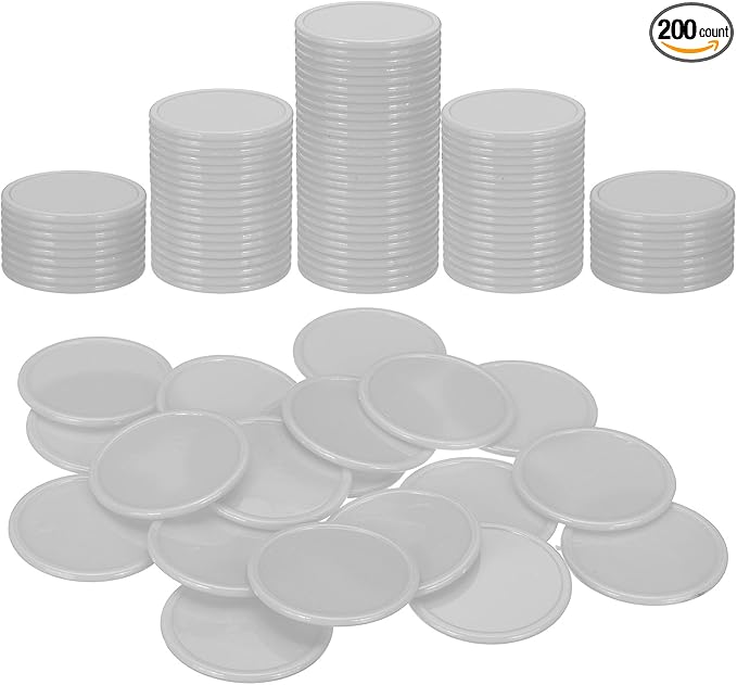 uxcell Plastic Poker Chips, Learning Counters Counting Counters Disk Marker Opaque Game Token for Game Play Math Counting