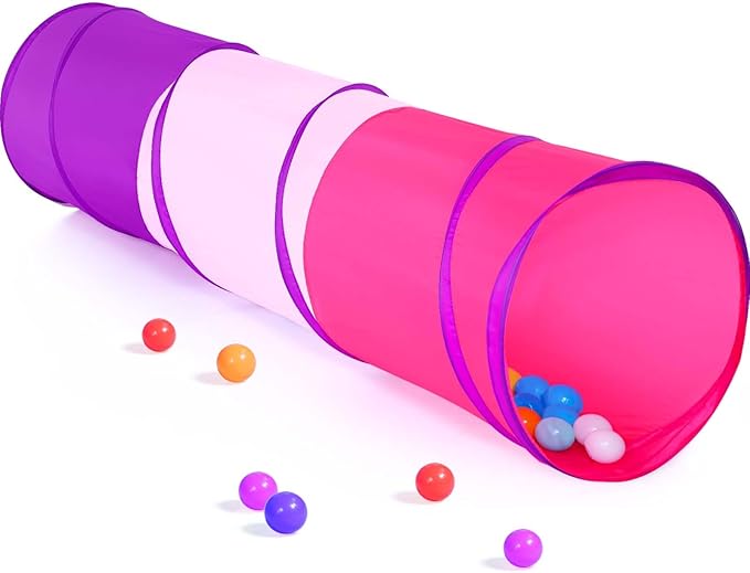 Kids Play Tunnel Tent for Toddler, 6-ft Pop Up Crawl Tunnel Toy for Baby Infant Children or Dog Cat, Collapsible Gift for Boy and Girl Play Tunnel Indoor and Outdoor Game