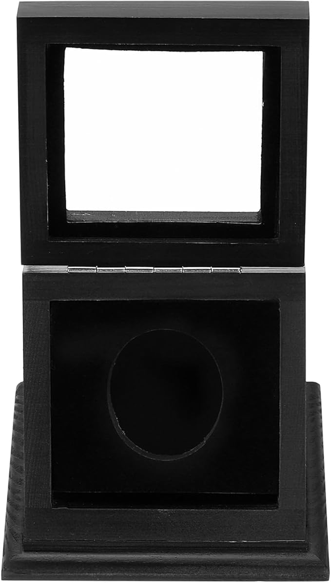 PATIKIL Coin Display Case, 1 Slot Coin Presentation Display Box Coin Box Coin Case with Coin Holder Fit 38-44.5mm Coin for Silver Dollar Collectors, Black