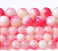 75PCS 10MM Pink Tourmaline Jade 2 Strands Stone Beads for Jewelry Making DIY Bracelet Necklace