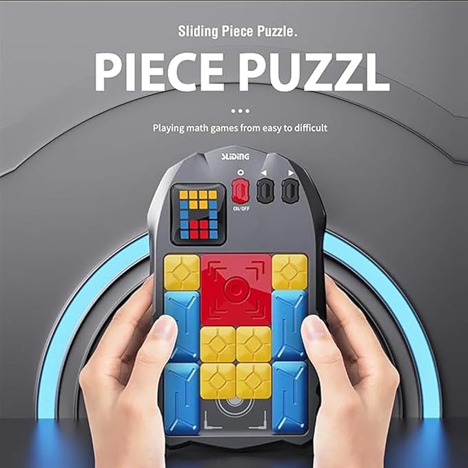 Super Slide Puzzle Game – Rechargeable Brain Teaser Unlock 500+ Levels of Electrifying Sliding Puzzles，A Dazzling Electronic Brain Challenge with Addictive Puzzle Fun for All Ages.
