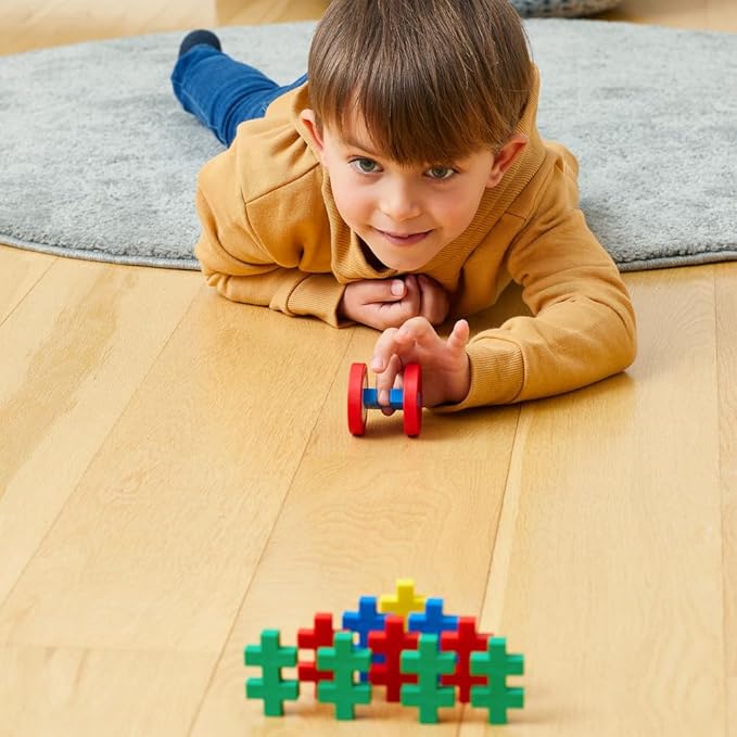 Plus-Plus - Learn to Build Big, Activity Set, 130 Pieces - Construction Building Stem Toy, Large Puzzle Blocks for Toddlers and Preschool